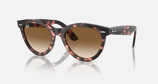 Ray-Ban WAYFARER WAY Pink Havana with Clear & Brown Gradient lenses - Quarter