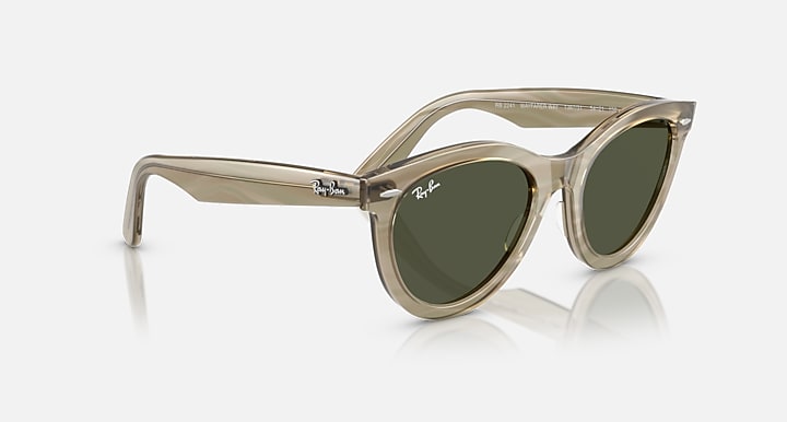 Ray-Ban WAYFARER WAY CHANGE HOLIDAY LIMITED Photo Striped Grey with G-15 Green Solid Color lenses - Alternative