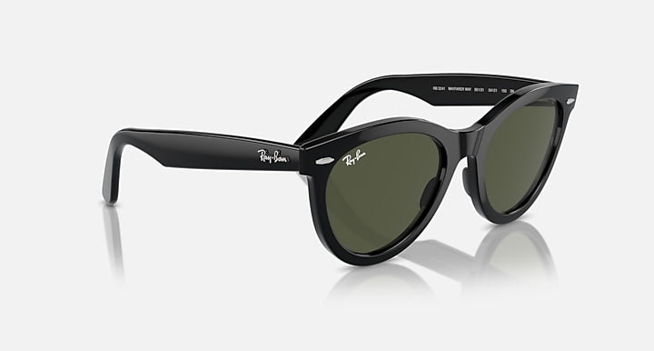 Ray-Ban WAYFARER WAY Black with Green Solid Color lenses - Alternative