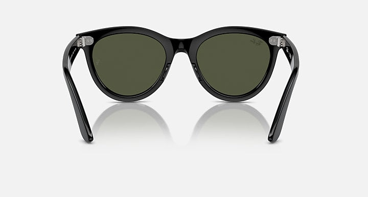 Ray-Ban WAYFARER WAY Black with Green Solid Color lenses - Back