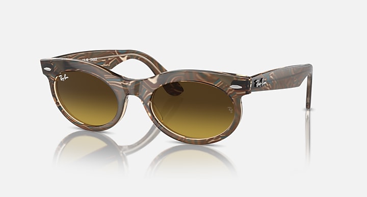 Ray-Ban WAYFARER OVAL CHANGE Photo Waves Brown with Brown Gradient lenses - Alternative