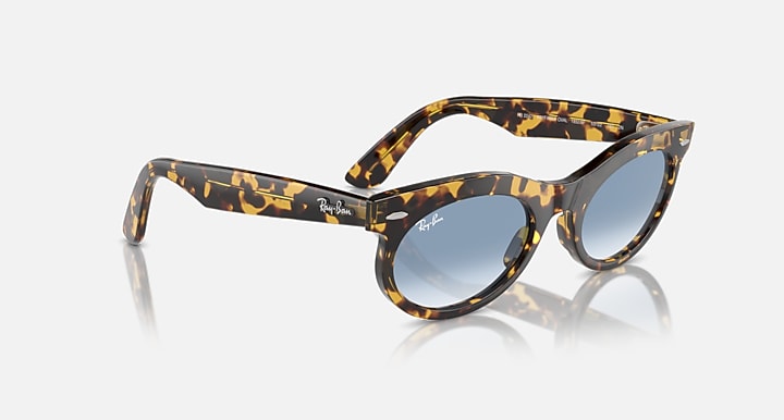 Ray-Ban WAYFARER OVAL Yellow Havana with Clear & Blue Gradient lenses - Alternative