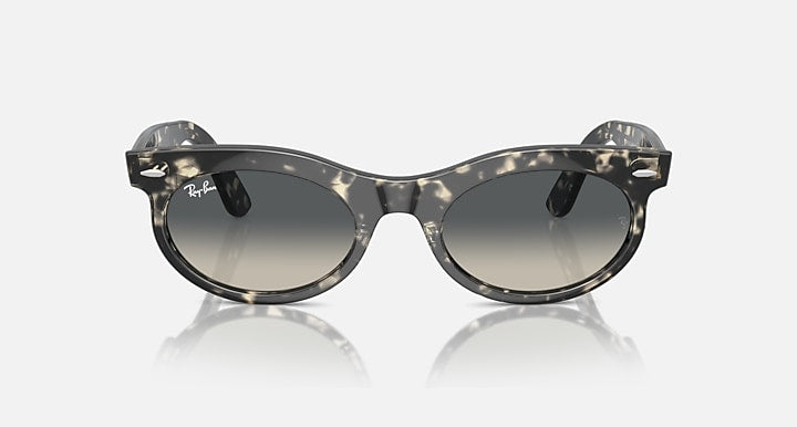 Ray-Ban WAYFARER OVAL Grey Havana with Grey Gradient lenses - Front