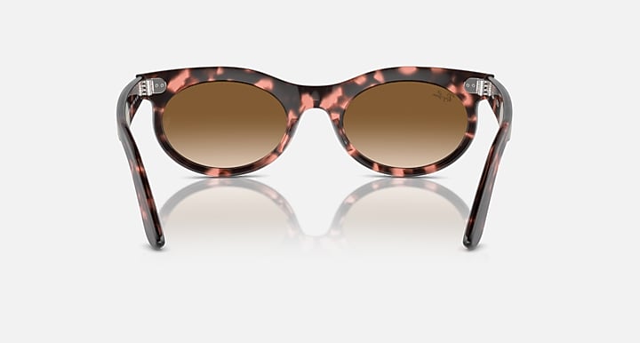 Ray-Ban WAYFARER OVAL Pink Havana with Clear & Brown Gradient lenses - Back