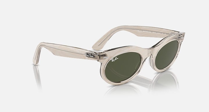 Ray-Ban WAYFARER OVAL CHANGE Photo Waves Grey with Green Solid Color lenses - Alternative