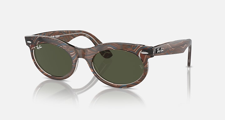 Ray-Ban WAYFARER OVAL CHANGE Photo Waves Grey with Green Solid Color lenses - Alternative