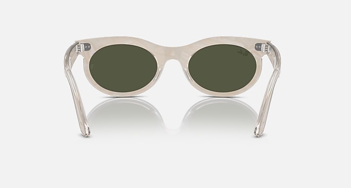 Ray-Ban WAYFARER OVAL CHANGE Photo Waves Grey with Green Solid Color lenses - Back