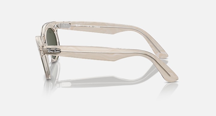 Ray-Ban WAYFARER OVAL CHANGE Photo Waves Grey with Green Solid Color lenses - Lateral