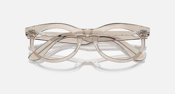 Ray-Ban WAYFARER OVAL CHANGE TRANSITIONS® Photo Waves Grey with Clear/Blue Transitions® lenses - Closed Front