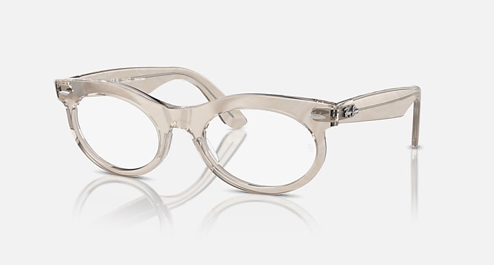 Ray-Ban WAYFARER OVAL CHANGE TRANSITIONS® Photo Waves Grey with Clear/Blue Transitions® lenses - Quarter