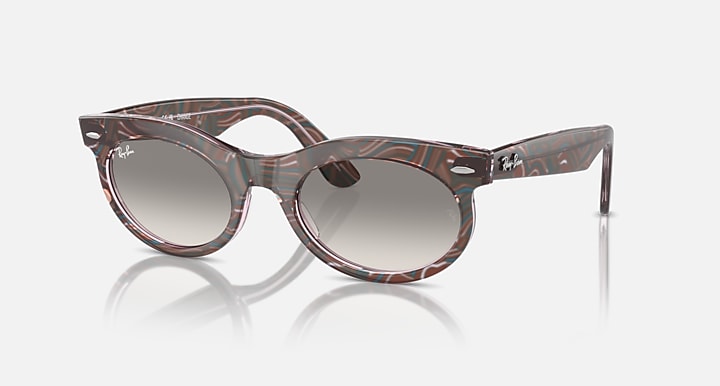 Ray-Ban WAYFARER OVAL CHANGE Photo Waves Purple with Clear Grey Gradient lenses - Alternative