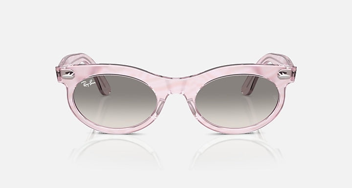 Ray-Ban WAYFARER OVAL CHANGE Photo Waves Purple with Clear Grey Gradient lenses - Front