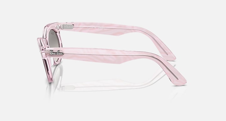 Ray-Ban WAYFARER OVAL CHANGE Photo Waves Purple with Clear Grey Gradient lenses - Lateral
