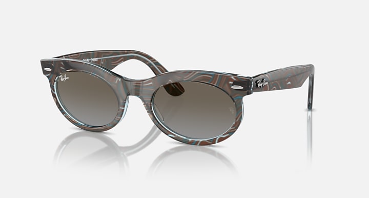 Ray-Ban WAYFARER OVAL CHANGE Photo Waves Azure with Blue Brown Gradient lenses - Alternative