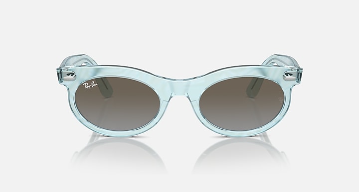 Ray-Ban WAYFARER OVAL CHANGE Photo Waves Azure with Blue Brown Gradient lenses - Front
