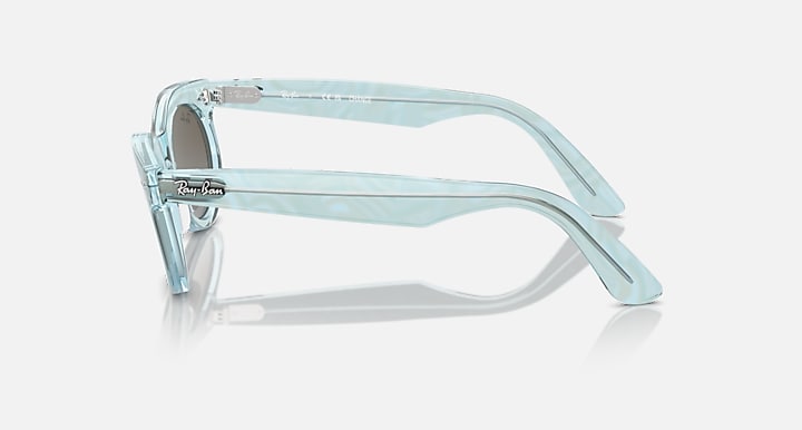 Ray-Ban WAYFARER OVAL CHANGE Photo Waves Azure with Blue Brown Gradient lenses - Lateral