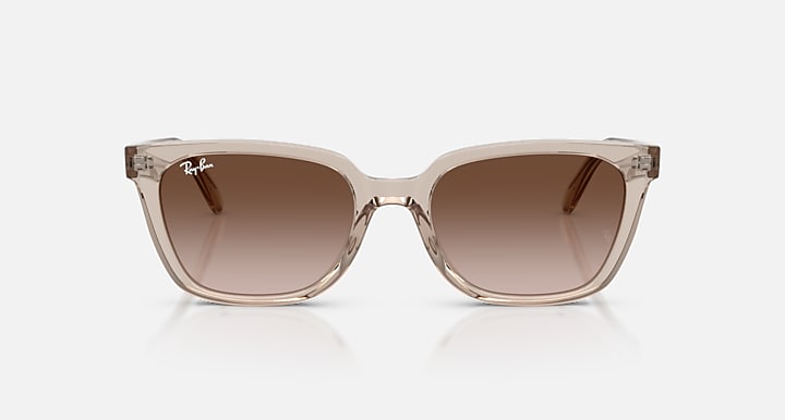 Ray-Ban RB2243D Transparent Light Brown with Light Brown Gradient Dark Brow Gradient lenses - Front
