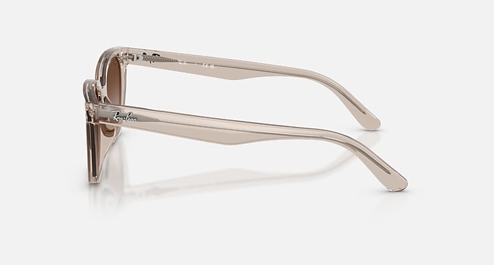 Ray-Ban RB2243D Transparent Light Brown with Light Brown Gradient Dark Brow Gradient lenses - Lateral