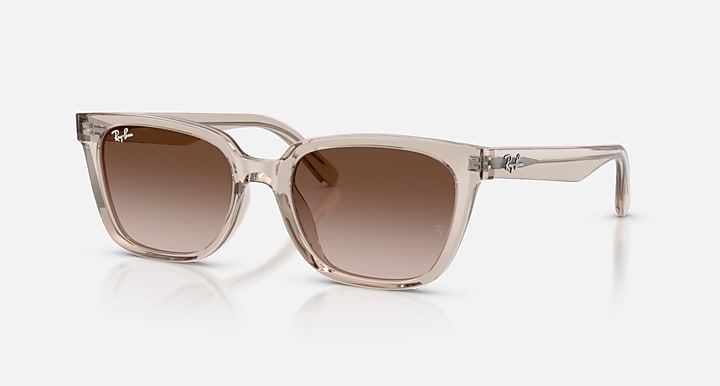 Ray-Ban RB2243D Transparent Light Brown with Light Brown Gradient Dark Brow Gradient lenses - Quarter