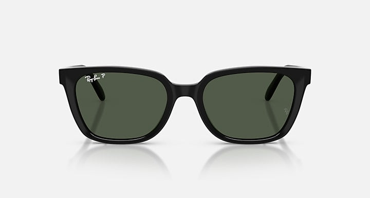 Ray-Ban RB2243D Black with Polarized Dark Green Solid Color lenses - Front