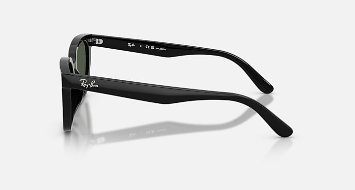 Ray-Ban RB2243D Black with Polarized Dark Green Solid Color lenses - Lateral