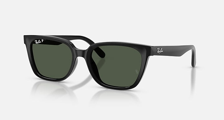 Ray-Ban RB2243D Black with Polarized Dark Green Solid Color lenses - Quarter