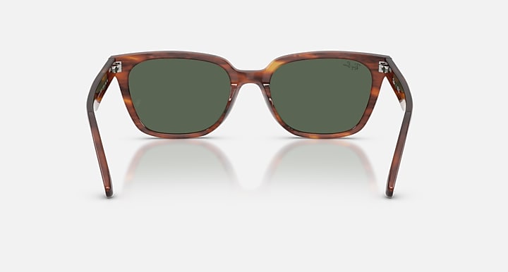 Ray-Ban RB2243D Striped Havana with Dark Green Solid Color lenses - Back