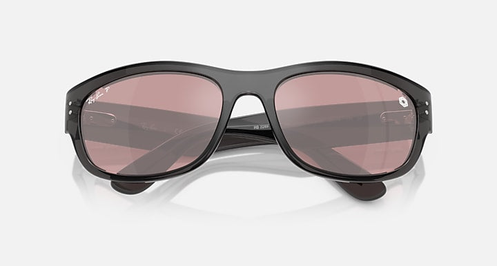 Ray-Ban RAY-BAN STAR WARS™ – KYLO REN MEGA BALORAMA Transparent Black with Red Polarized Solid Color - Mirror lenses - Closed Front