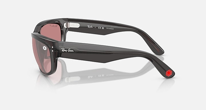 Ray-Ban RAY-BAN STAR WARS™ – KYLO REN MEGA BALORAMA Transparent Black with Red Polarized Solid Color - Mirror lenses - Lateral