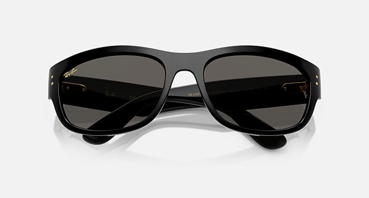 Ray-Ban MEGA BALORAMA BLACKED OUT COLLECTION Black with Ultra Black Solid Color lenses - Closed Front