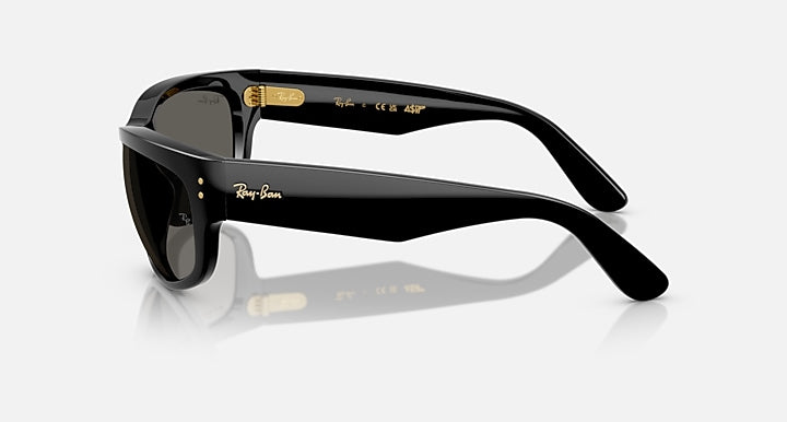 Ray-Ban MEGA BALORAMA BLACKED OUT COLLECTION Black with Ultra Black Solid Color lenses - Lateral