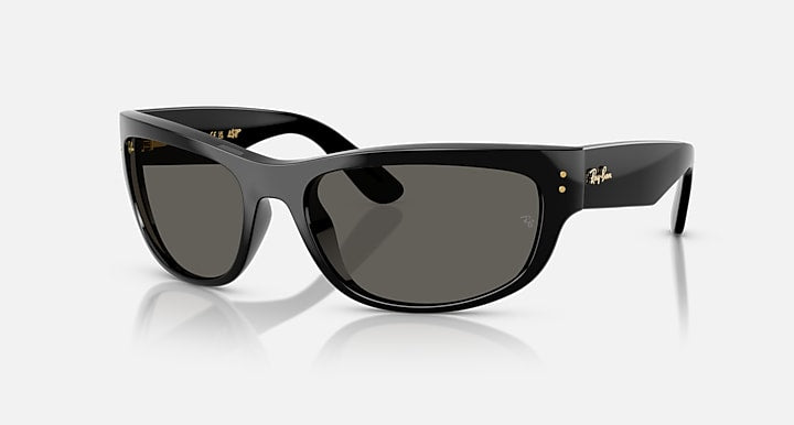 Ray-Ban MEGA BALORAMA BLACKED OUT COLLECTION Black with Ultra Black Solid Color lenses - Quarter