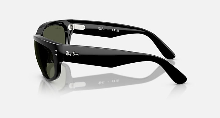 Ray-Ban MEGA BALORAMA Black with G-15 Green Solid Color lenses - Lateral