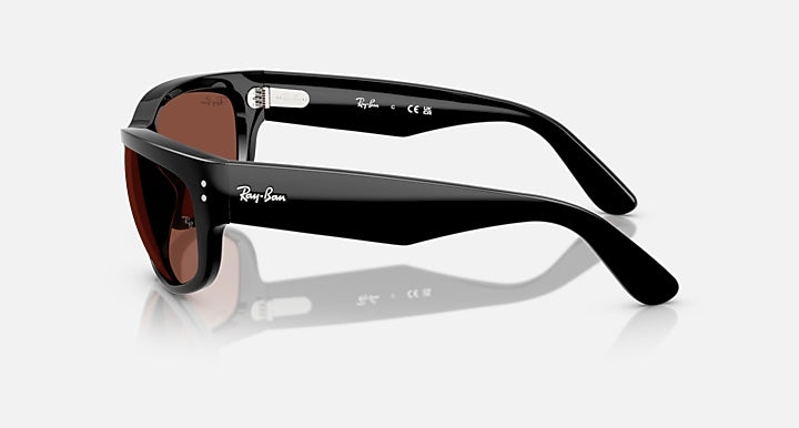 Ray-Ban MEGA BALORAMA LIMITED Black with Red Solid Color lenses - Lateral