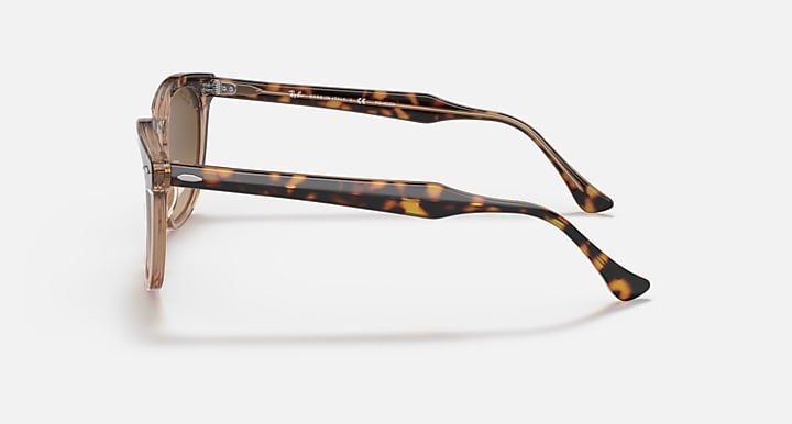 Ray-Ban HAWKEYE Havana On Transparent Brown with Brown Polarized Gradient lenses - Lateral