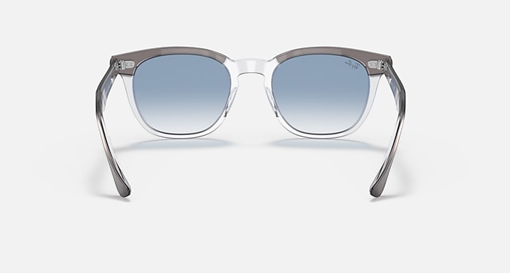 Ray-Ban HAWKEYE Grey On Transparent; Grey with Clear Blue Gradient lenses - Back
