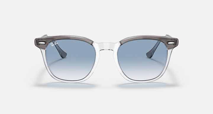 Ray-Ban HAWKEYE Grey On Transparent; Grey with Clear Blue Gradient lenses - Front