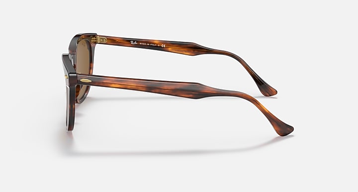 Ray-Ban HAWKEYE Striped Havana; Havana with Brown Solid Color lenses - Lateral