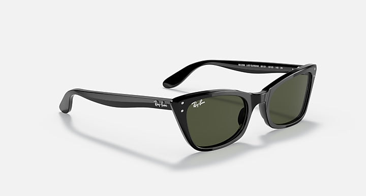 Ray-Ban LADY BURBANK Black with Green Solid Color lenses - Alternative