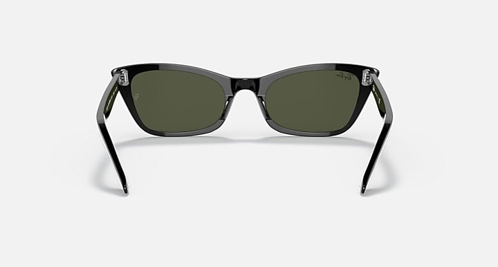 Ray-Ban LADY BURBANK Black with Green Solid Color lenses - Back