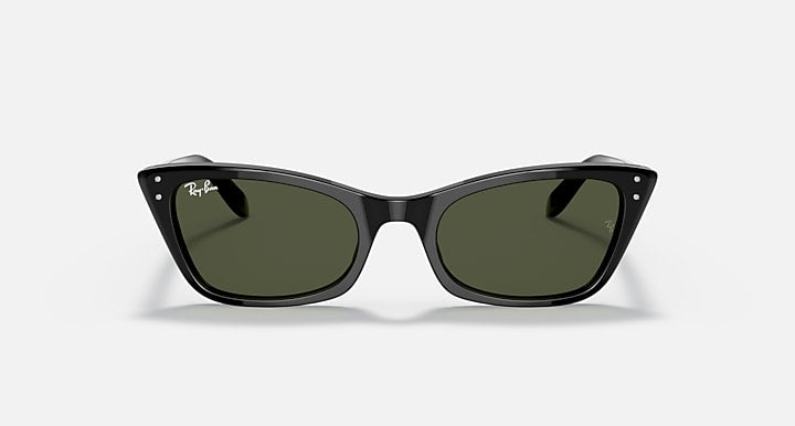 Ray-Ban LADY BURBANK Black with Green Solid Color lenses - Front