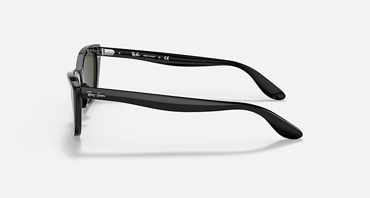 Ray-Ban LADY BURBANK Black with Green Solid Color lenses - Lateral