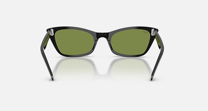 Ray-Ban LADY BURBANK Black with Green Solid Color lenses - Back