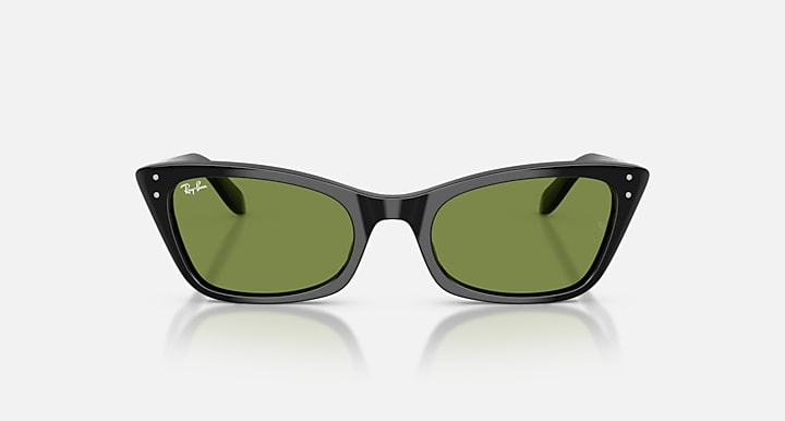 Ray-Ban LADY BURBANK Black with Green Solid Color lenses - Front