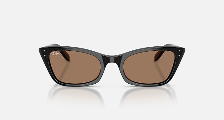Ray-Ban LADY BURBANK POLARIZED+ LENSES Black with Brown Solid Color lenses - Front