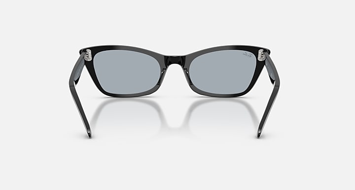 Ray-Ban LADY BURBANK Black with Blue Solid Color lenses - Back