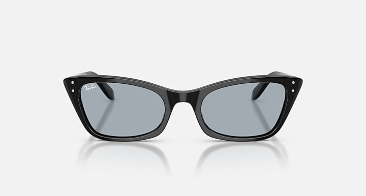 Ray-Ban LADY BURBANK Black with Blue Solid Color lenses - Front