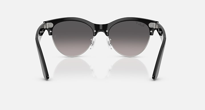 Ray-Ban CLUBMASTER WAY Black On Silver; Black with Grey Gradient Polarized Gradient lenses - Back