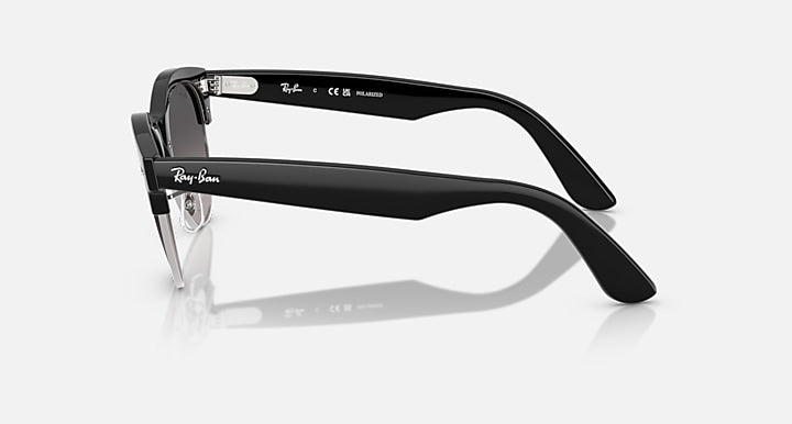 Ray-Ban CLUBMASTER WAY Black On Silver; Black with Grey Gradient Polarized Gradient lenses - Lateral