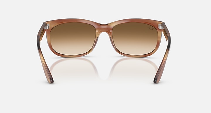 Ray-Ban BALORETTE Striped Brown with Clear Gradient Brown Gradient lenses - Back
